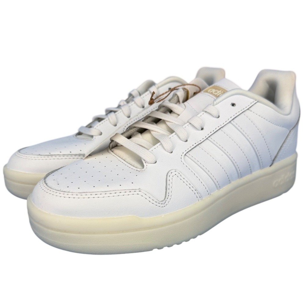 Adidas Postmove Womens White Leather Basketball Sneakers H00459 Size 8.5 NEW